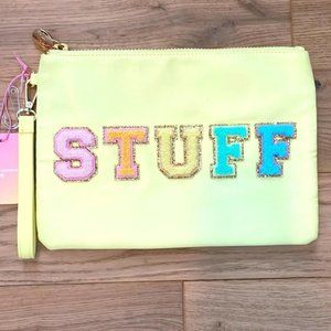 NWT STUFF Patch Flat Pouch - Stoney Clover Lane x Target Light Yellow